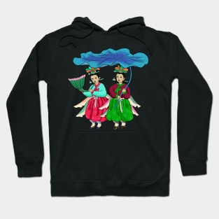 Minhwa: Taoist Fairy Sisters A-4 Type Hoodie